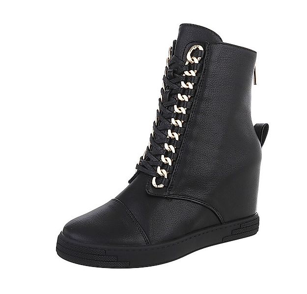 Ital-Design Damen Schnürschuhe Freizeit Schnürstiefelette (87108898) Keilab günstig online kaufen