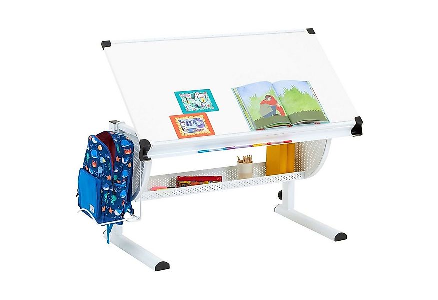 CARO-Möbel Kinderschreibtisch SARI, Lerntisch höhenverstellbar mit Rucksack günstig online kaufen