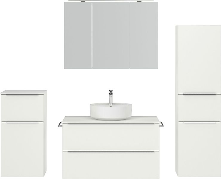 nobilia® Badmöbel-Set »Alvene«, (4 St., vormontiert, mit Soft-Close), inkl. günstig online kaufen