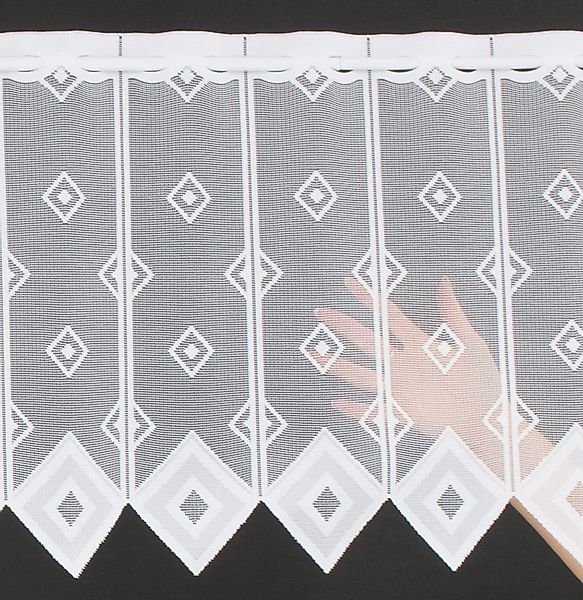 Gardinen Kranzusch Scheibengardine nach Maß Quadrate, günstig online kaufen