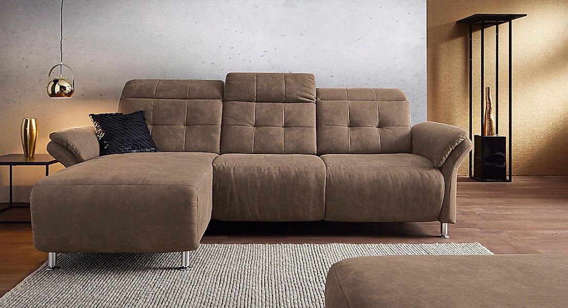 Home affaire Ecksofa "Manhattan L-Form" 2 Sitze mit elektrischer Relaxfunkt günstig online kaufen