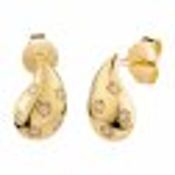 Ohrstecker 925 Silber vergoldet Tropfen Zirkonia Sterne günstig online kaufen