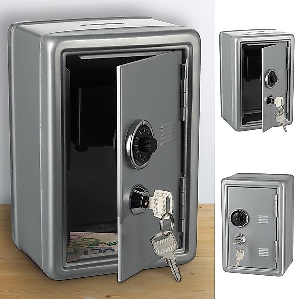 CEPEWA Spardose Spardose Tresor Metall silber günstig online kaufen