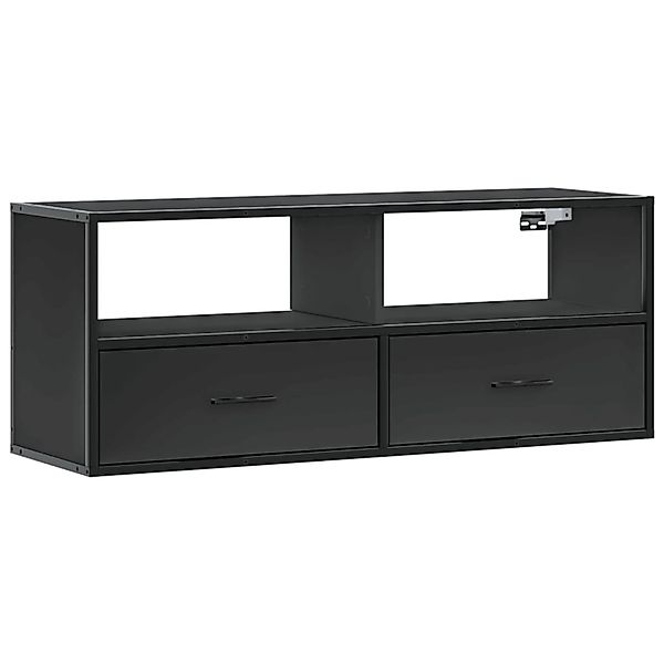 vidaXL TV-Schrank Schwarz 100x31x39,5 cm Holzwerkstoff und Metall 848929 günstig online kaufen