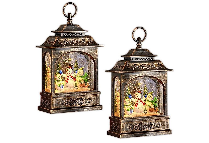 HAC24 Weihnachtsfigur LED Aquarium-Laterne Schneemänner Weihnachtslaterne W günstig online kaufen