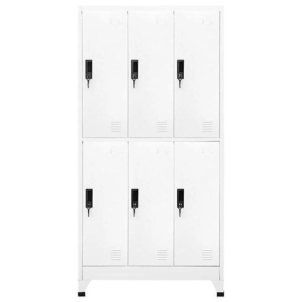 vidaXL Schließfachschrank Weiß 90x45x180 cm Stahl Modell 1 günstig online kaufen