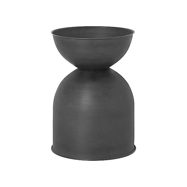 ferm LIVING - Hourglass Blumentopf Ø 31cm - schwarz/H 42,5cm x Ø 31cm günstig online kaufen