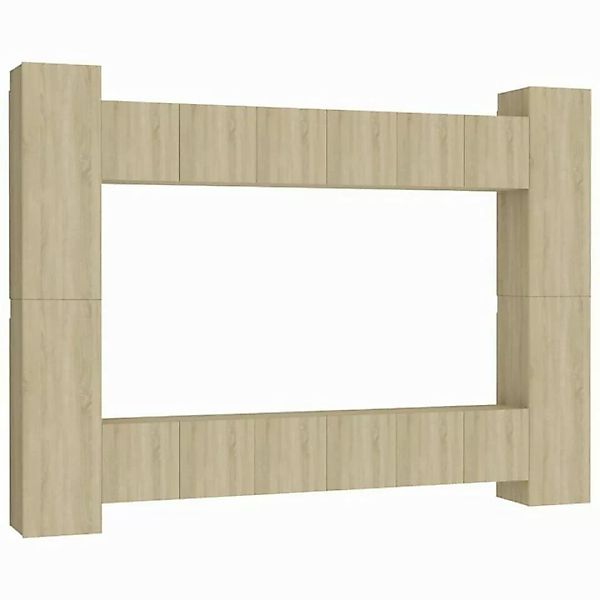 furnicato TV-Schrank 10-tlg. TV-Schrank-Set Sonoma-Eiche Holzwerkstoff (1-S günstig online kaufen