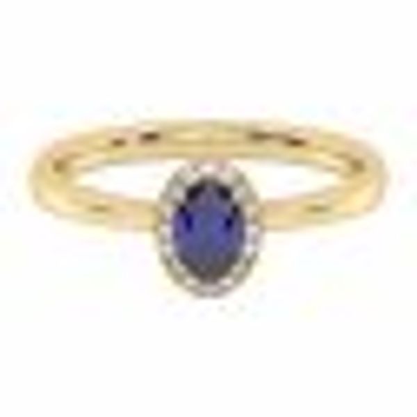 Ring 585 Gelbgold mit Diamant und Saphir günstig online kaufen