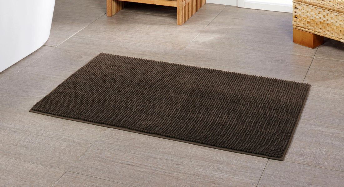 Gözze Badematte "Chenille" Höhe 15 mm rutschhemmend beschichtet fußbodenhei günstig online kaufen