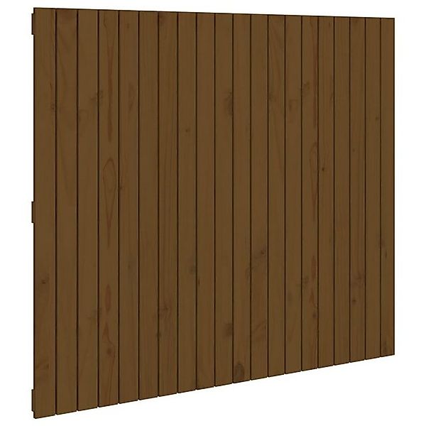 vidaXL Bett, Wand-Kopfteil Honigbraun 127,5x3x110 cm Massivholz Kiefer günstig online kaufen
