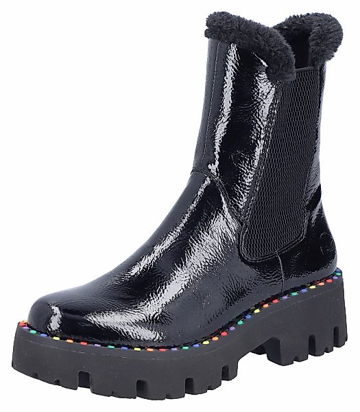 Rieker Winterstiefelette, Plateauboots, Winterboots, Lack-Stiefelette mit b günstig online kaufen