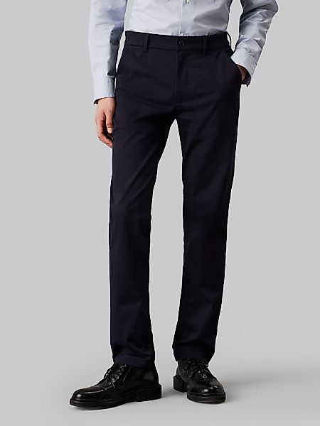 Calvin Klein Chinohose "SATEEN STRETCH SLIM CHINO" mit Logopatch günstig online kaufen
