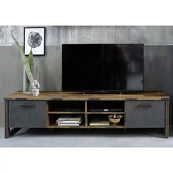 Lomadox TV Lowboard Industrial Design PROVO-19 in Old Wood Nb. mit Matera a günstig online kaufen