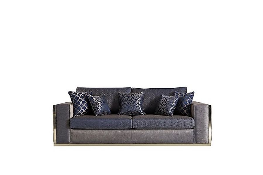 Xlmoebel Sofa Neues elegantes blaues 3-Sitzer-Sofa im modernen Design für d günstig online kaufen