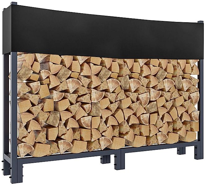 TPFLiving Kaminholzregal Almo, BxTxH:160x25x115 cm, (Inklusive wasserabweis günstig online kaufen