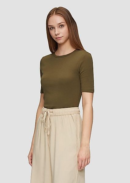 QS Kurzarmshirt T-Shirt aus Baumwoll-Mix mit günstig online kaufen