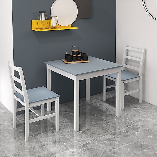 HOMCOM Essgruppe Esstisch mit 2 Stühle, günstig online kaufen