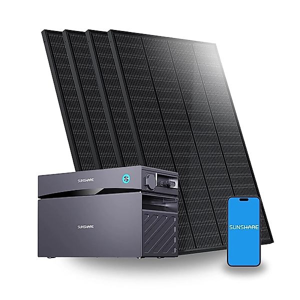 SUNSHARE Glory Balkonkraftwerk Set Mit Speicher 1,5 kWh Mit 800W Ray Solarp günstig online kaufen
