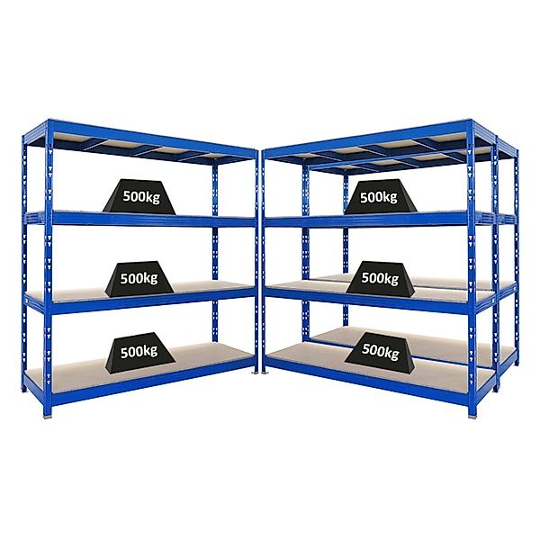 PROREGAL Mega Deal 3x Profi Schwerlastregal Rhino HxBxT 200x200x60cm 4 Span günstig online kaufen