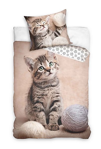 Carbotex Bettwäsche Katze Bettwäsche 135 x günstig online kaufen