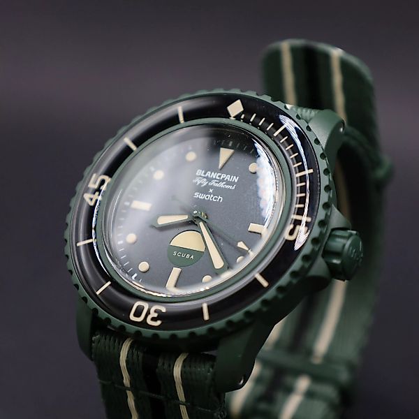 Swatch Automatikuhr Swatch x Blancpain Green günstig online kaufen