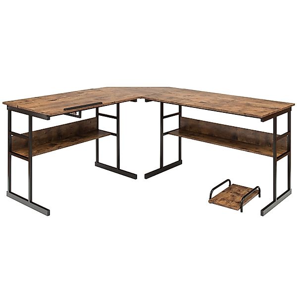 KOMFOTTEU Eckschreibtisch Computertisch, in L-Form, mit günstig online kaufen