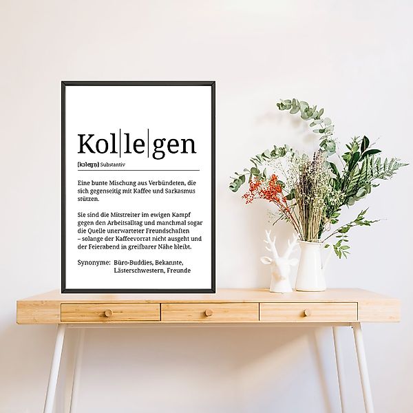 Tigerlino Poster Kollegen Definition Mitarbeiter Geschenk günstig online kaufen