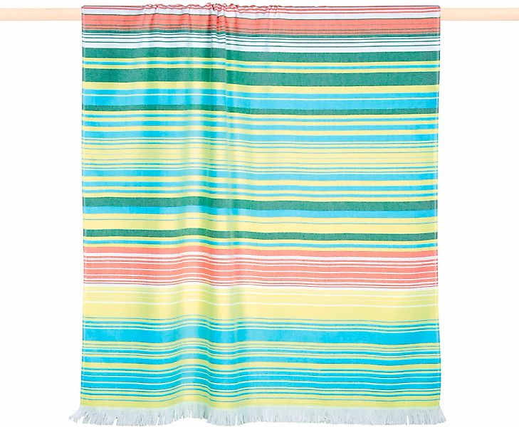 PAD Strandtuch "TRAVEL, 100x180 cm" Made in Europe, gestreift, mit Fransen günstig online kaufen