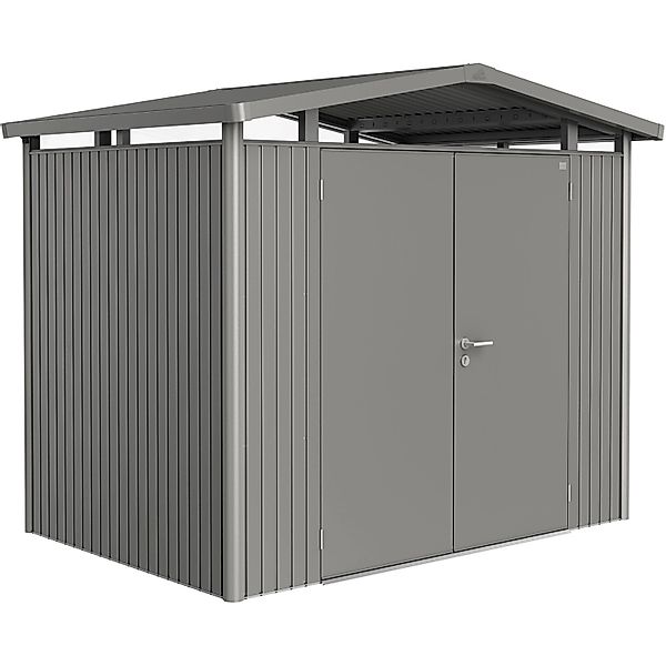 Biohort Gerätehaus "PANORAMA Gr. P2 quarzgrau-metallic mit Doppeltür", aus günstig online kaufen