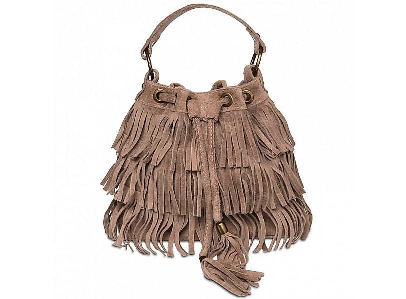 Caspar Henkeltasche CASPAR TL677 Damen Wildleder Fransen Tasche Beutel günstig online kaufen