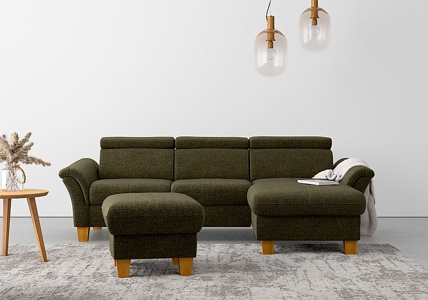 Home affaire "Lindgren L-Form" wahlweise mit Bett mit klappbaren Rollen, Ka günstig online kaufen