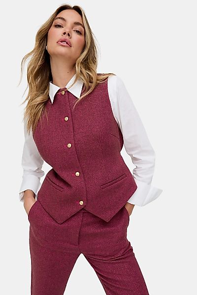 Lily and Lionel Anzugweste "Pandora Tailored Herringbone Print Waistcoat Da günstig online kaufen