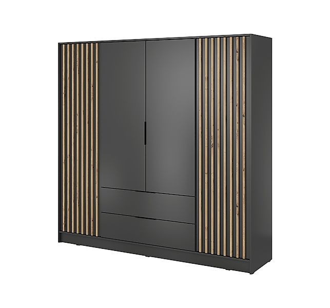 Compleo Kleiderschrank LISA Drehtürenschrank mit Lamellen, günstig online kaufen
