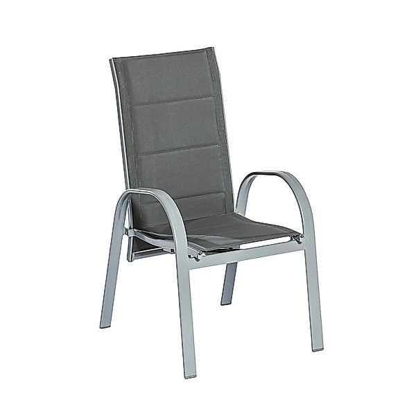 Merxx Amalfi Stapelsessel 2er-Set Gasdruck Silber-Anthrazit günstig online kaufen