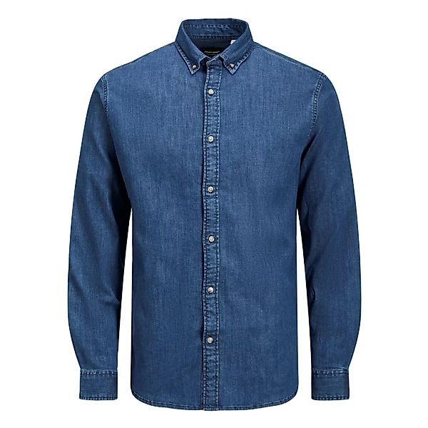 Jack & Jones Leon Stretch Denim Slim Fit Langarm Hemd XS Medium Blue Denim günstig online kaufen