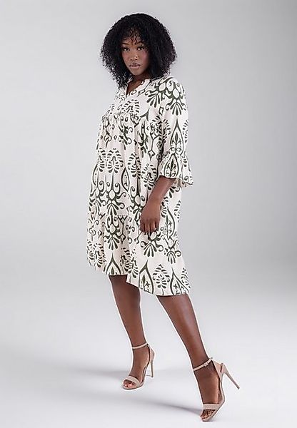 YC Fashion & Style Tunikakleid mit Ethno-Print und Volantärmeln – One Size günstig online kaufen