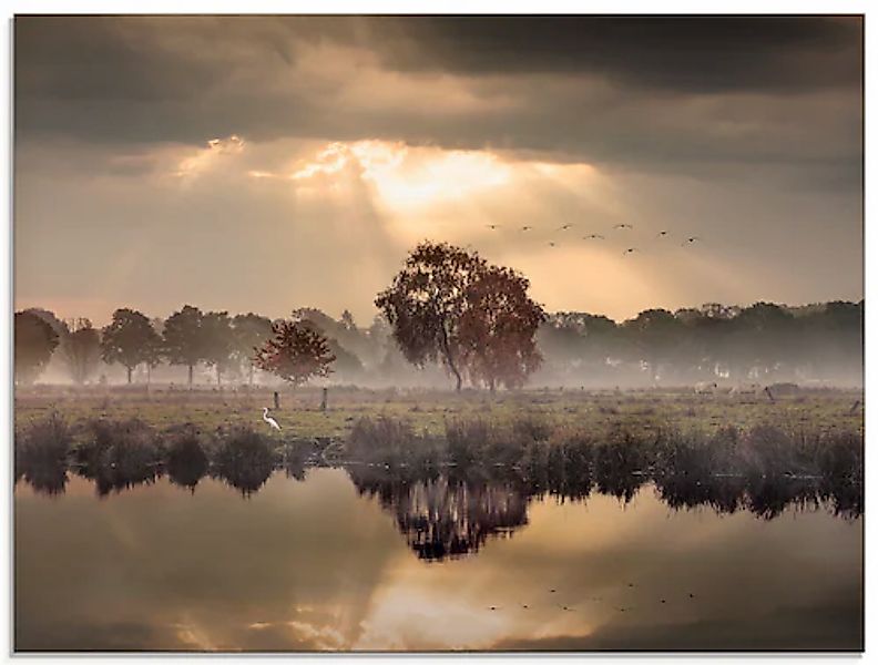 Artland Glasbild »Der Herbst in seiner stillen Einsamkeit« Gewässer 1 Stk. günstig online kaufen