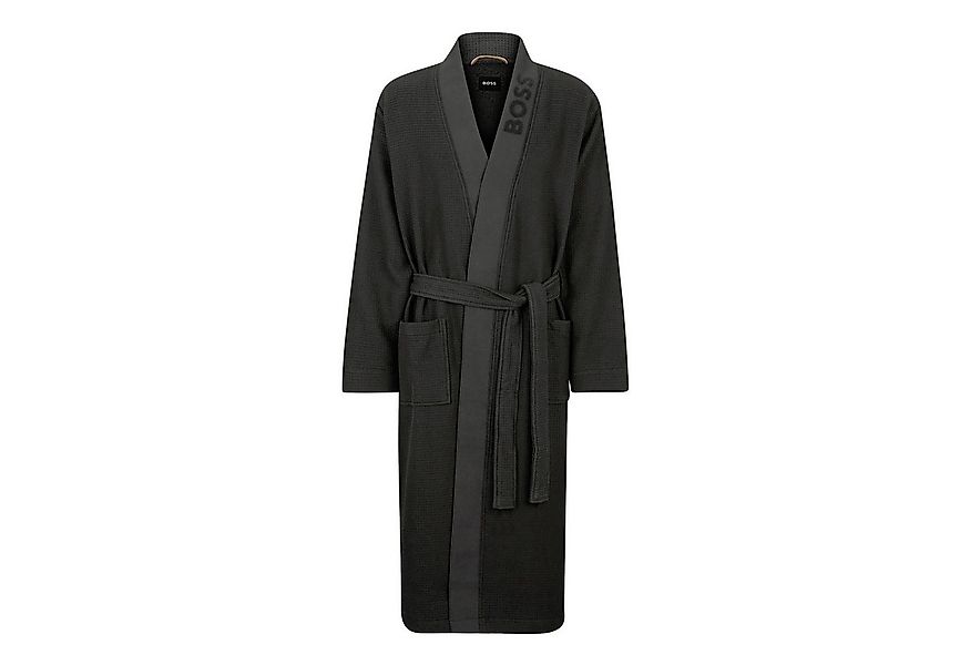 BOSS Kimono Waffle Kimono, lang, Baumwoll-Mix, mit Bindegürtel, Bindeversch günstig online kaufen