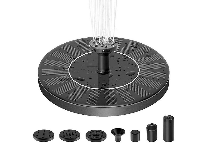 ibettertec Gartenbrunnen Solar Springbrunnen, Solar Teichpumpe mit 6 Fontän günstig online kaufen