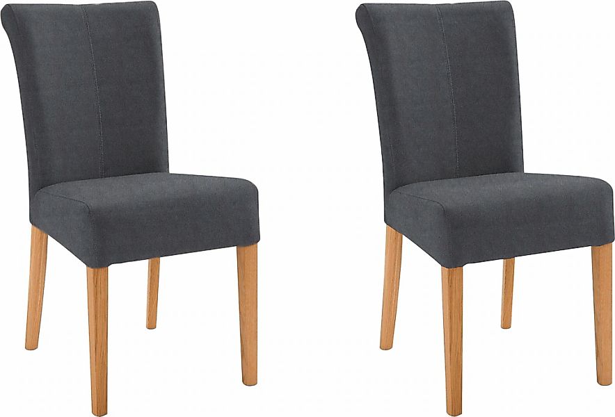 Home affaire 4-Fußstuhl "Barcelona" (Set) 2 Stk. Struktur grob Stuhlbeine a günstig online kaufen