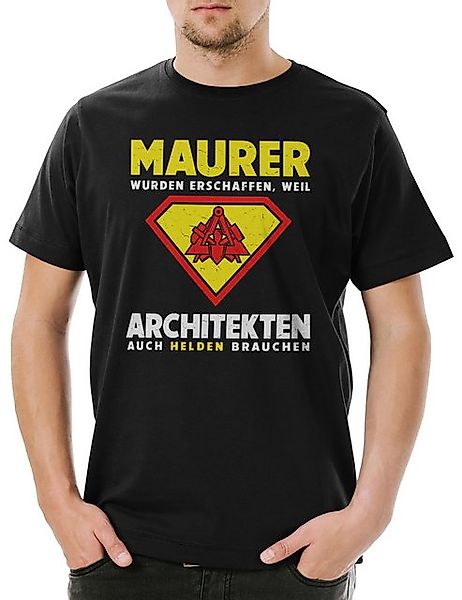 Urban Backwoods Print-Shirt Super Maurer Herren T-Shirt Symbol Handwerk Ber günstig online kaufen