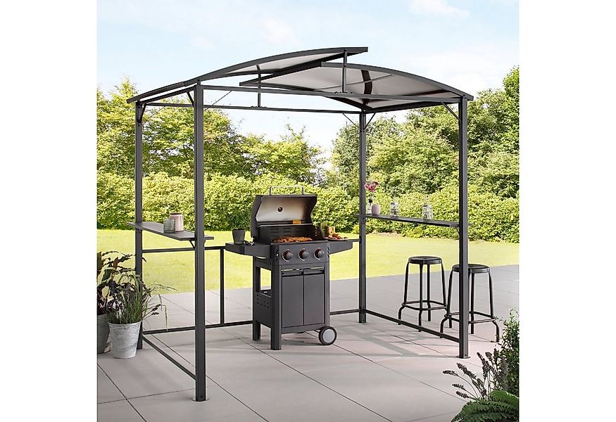 KONIFERA Grillpavillon Roma, Außenmaße BxT: 245x150 cm, Stahlgestell, Polyc günstig online kaufen