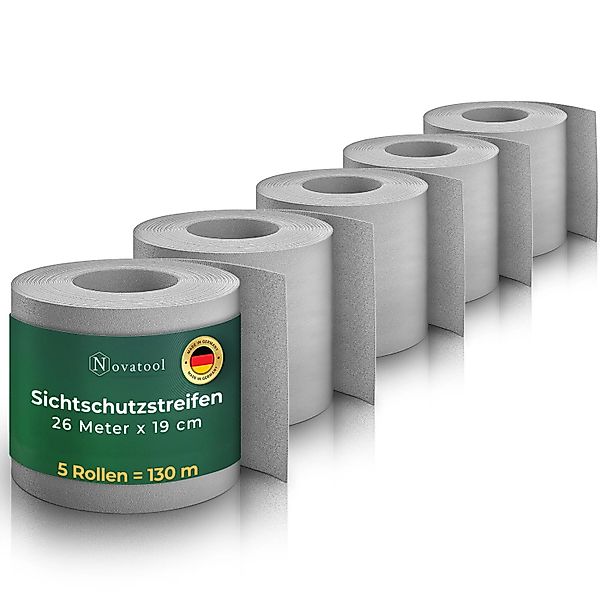 Novatool  PP 130m RollenSichtschutzstreifen für Doppelstabmattenzaun Fenste günstig online kaufen
