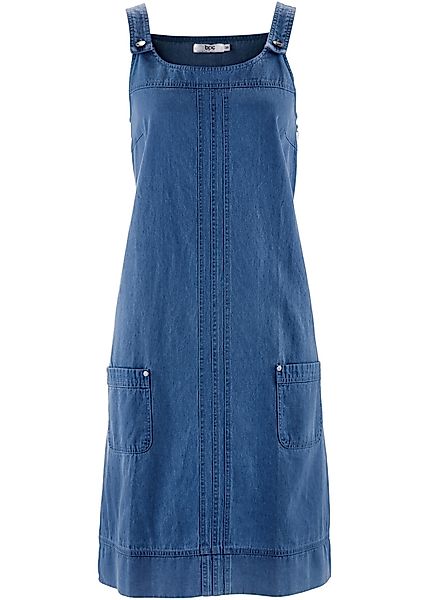 Baumwoll-Jeanskleid mit Latzträgern, knieumspielend günstig online kaufen