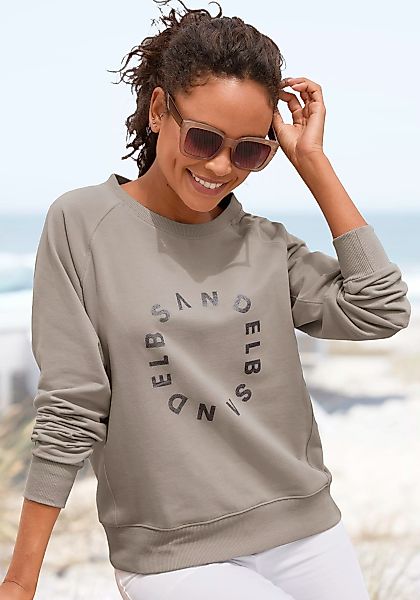 Elbsand Sweatshirt, mit Frontprint, Rundhalsausschnitt, Printpullover, casu günstig online kaufen