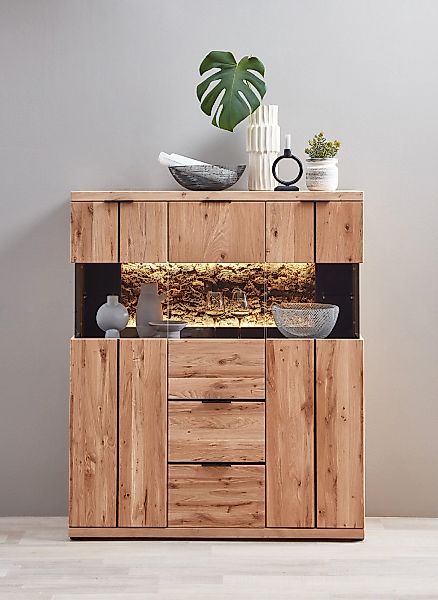 Innostyle Highboard "Donna Highboard, 122x144x42 (BxHxT)" 1 Stk. tlg. Beleu günstig online kaufen