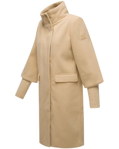 Navahoo Langmantel "Polarblüte 14" modischer Damen Mantel in Woll-Optik mit günstig online kaufen