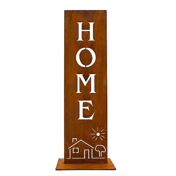 Rostikal Gartenfigur Home Metall Deko Schild, günstig online kaufen