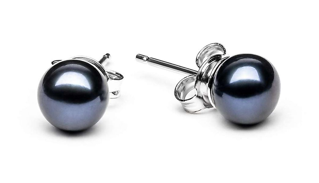 Gaura Pearls Paar Ohrstecker Perlenohrstecker schwarz günstig online kaufen